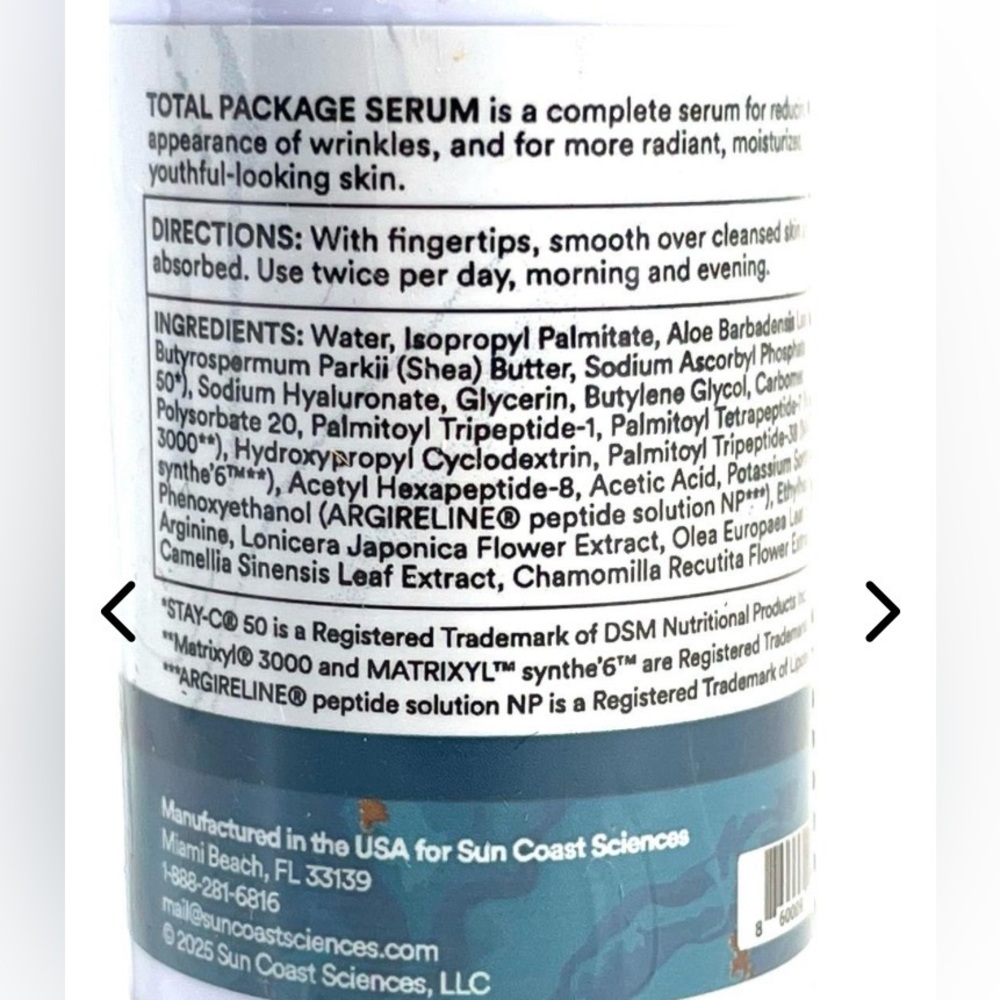 Sun Coast Total Package Serum — Vitamin C, Hyaluronic acid, Tri Peptide - Picture 4 of 11